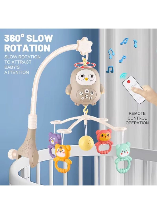 Musical Baby Bed Bell Crib Mobile with Cute Owl & Animal Toys – Rotating Lights, Soothing Music & Hanging Rattles – Easy Crib Attachment Sensory Toy for Newborns & Infants - Image 4